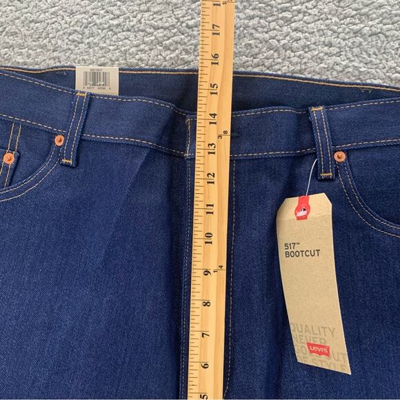 Levi's 517 Bootcut Denim Jeans Men's Blue Dark Wash  NWT  |  Size:  42 x 30 - Picture 9 of 16